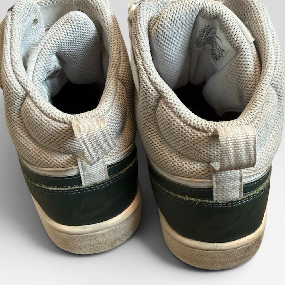 Nike Court High Top Green White Lace Up Leather W8 6Y Sneakers Shoes Kids Boys - Picture 4 of 6